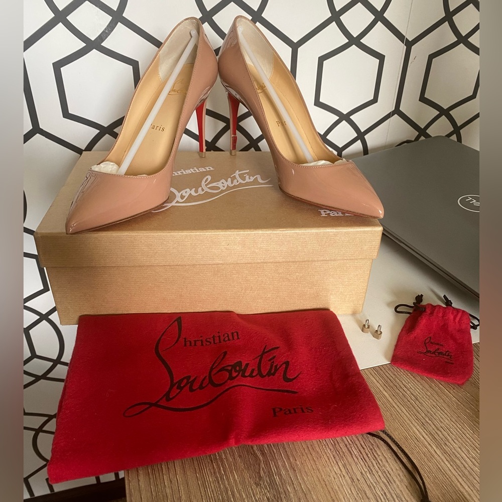 Christian Louboutin Pigalle Follies 85mm Patent Nude Heels